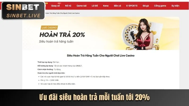 Hoàn trả không giới hạn U88